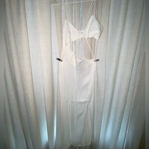 Elegant ZARA White Cutout Dress